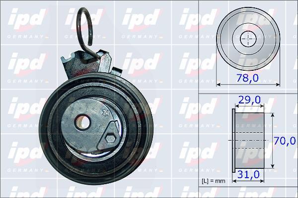 IPD 15-3866 - Tensioner Pulley, timing belt autospares.lv