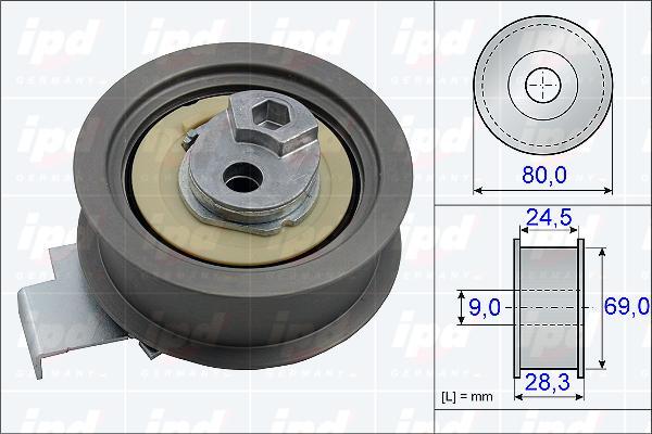 IPD 15-3818 - Tensioner Pulley, timing belt autospares.lv