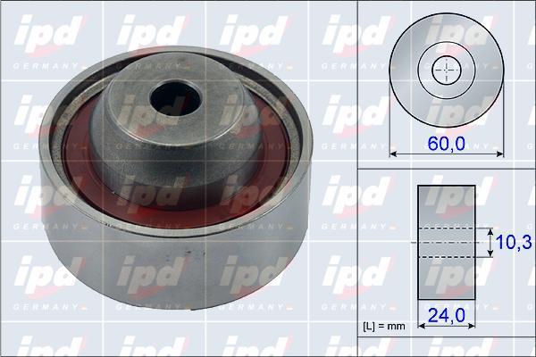IPD 15-3886 - Deflection / Guide Pulley, timing belt autospares.lv