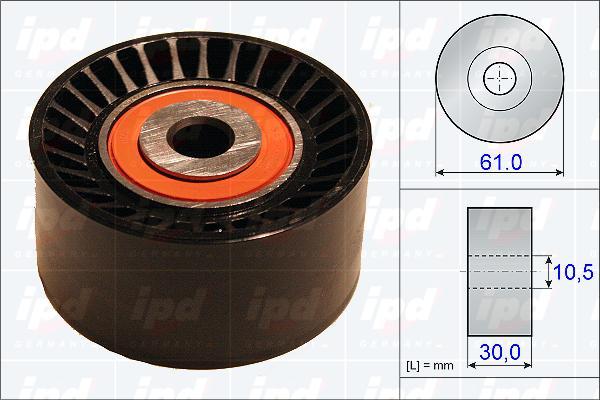 IPD 15-3827 - Deflection / Guide Pulley, timing belt autospares.lv