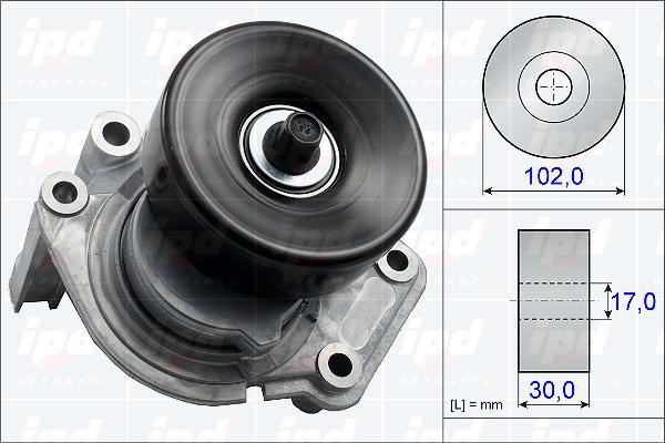 IPD 15-3701 - Belt Tensioner, v-ribbed belt autospares.lv