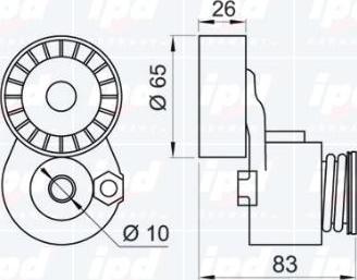 IPD 10-0989 - Belt Tensioner, v-ribbed belt autospares.lv