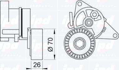 IPD 10-0487 - Belt Tensioner, v-ribbed belt autospares.lv