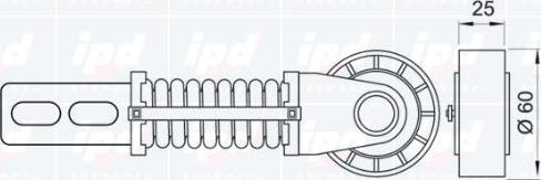 IPD 10-0747 - Belt Tensioner, v-ribbed belt autospares.lv