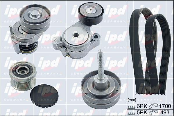 IPD 20-1880 - V-Ribbed Belt Set autospares.lv