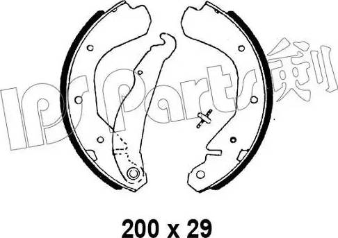 IPS Parts IBL-4996 - Brake Shoe, Drum brakes autospares.lv