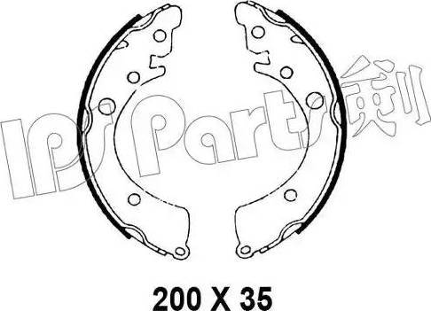 IPS Parts IBL-4498 - Brake Shoe, Drum brakes autospares.lv