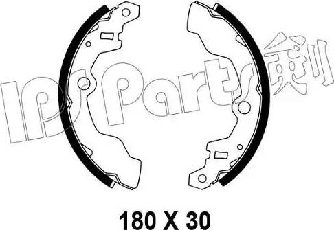 IPS Parts IBL-4808 - Brake Shoe, Drum brakes autospares.lv