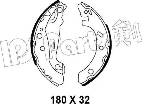 IPS Parts IBL-4394 - Brake Shoe, Drum brakes autospares.lv