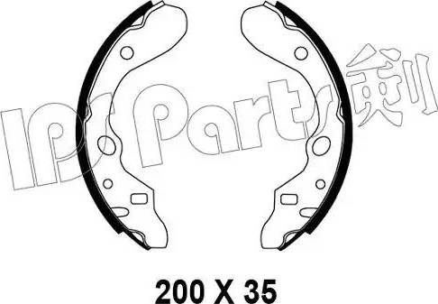 IPS Parts IBL-4397 - Brake Shoe, Drum brakes autospares.lv