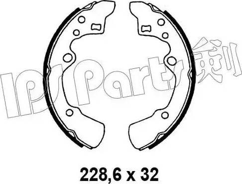 IPS Parts IBL-4329 - Brake Shoe, Drum brakes autospares.lv