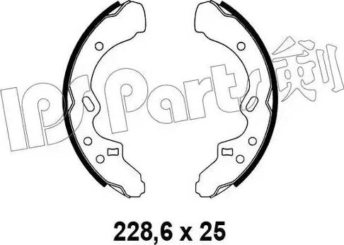 IPS Parts IBL-4328 - Brake Shoe, Drum brakes autospares.lv