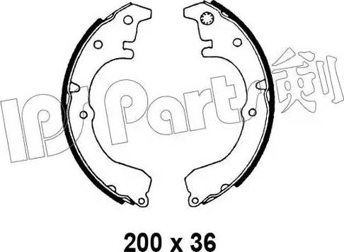 IPS Parts IBL-4299 - Brake Shoe, Drum brakes autospares.lv