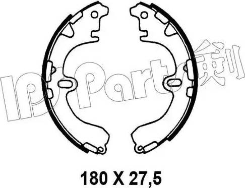 IPS Parts IBL-4294 - Brake Shoe, Drum brakes autospares.lv