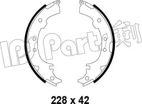 IPS Parts IBL-4297 - Brake Shoe, Drum brakes autospares.lv