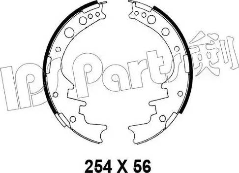 IPS Parts IBL-4224 - Brake Shoe, Drum brakes autospares.lv