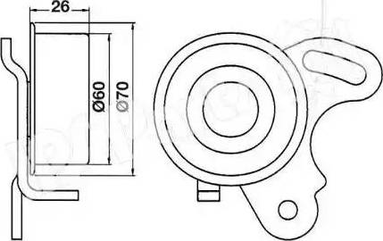 IPS Parts ITB-6503 - Tensioner Pulley, timing belt autospares.lv