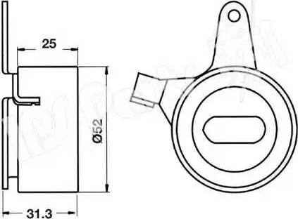 IPS Parts ITB-6341 - Tensioner, timing belt autospares.lv