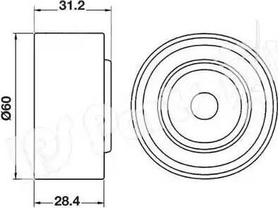 IPS Parts ITB-6305 - Deflection / Guide Pulley, timing belt autospares.lv