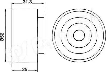 IPS Parts ITB-6306 - Deflection / Guide Pulley, timing belt autospares.lv