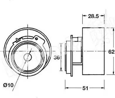 IPS Parts ITB-6313 - Tensioner, timing belt autospares.lv