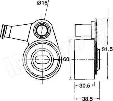 IPS Parts ITB-6238 - Tensioner, timing belt autospares.lv