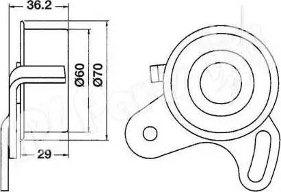 IPS Parts ITB-6H01 - Tensioner Pulley, timing belt autospares.lv