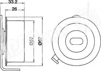 IPS Parts ITB-6H08 - Tensioner, timing belt autospares.lv