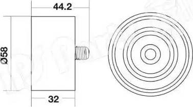 IPS Parts ITB-6H23 - Tensioner, timing belt autospares.lv