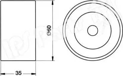 IPS Parts ITB-6K32 - Tensioner, timing belt autospares.lv