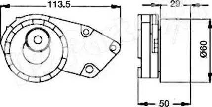 IPS Parts ITB-6W00 - Tensioner, timing belt autospares.lv