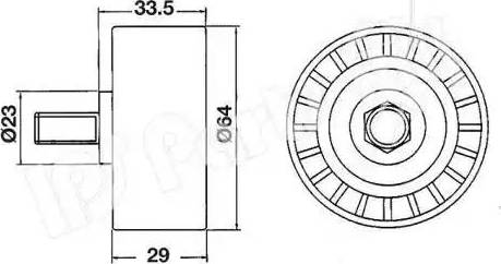 IPS Parts ITB-6W01 - Tensioner, timing belt autospares.lv