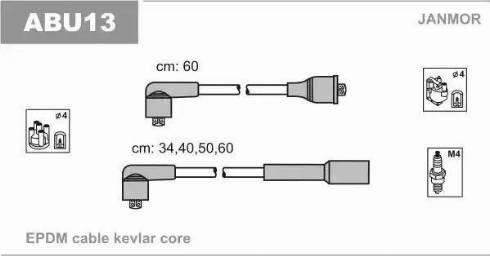Janmor ABU13 - Ignition Cable Kit autospares.lv