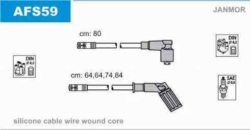 Janmor AFS59 - Ignition Cable Kit autospares.lv