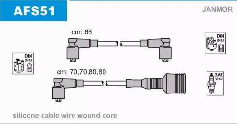 Janmor AFS51 - Ignition Cable Kit autospares.lv