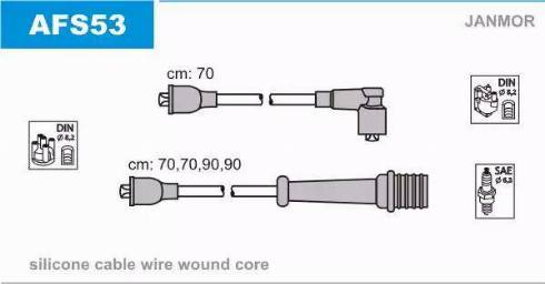 Janmor AFS53 - Ignition Cable Kit autospares.lv