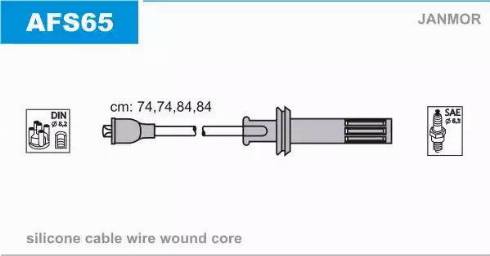 Janmor AFS65 - Ignition Cable Kit autospares.lv