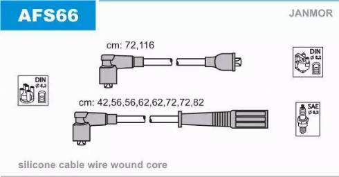 Janmor AFS66 - Ignition Cable Kit autospares.lv