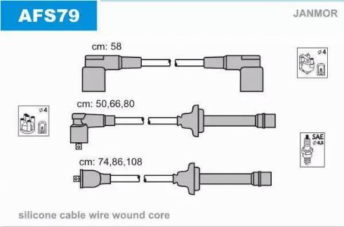 Janmor AFS79 - Ignition Cable Kit autospares.lv