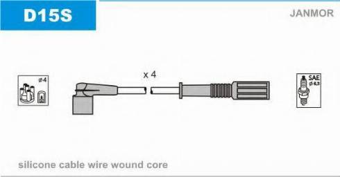 Janmor D15S - Ignition Cable Kit autospares.lv