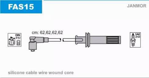 Janmor FAS15 - Ignition Cable Kit autospares.lv