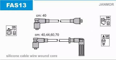 Janmor FAS13 - Ignition Cable Kit autospares.lv