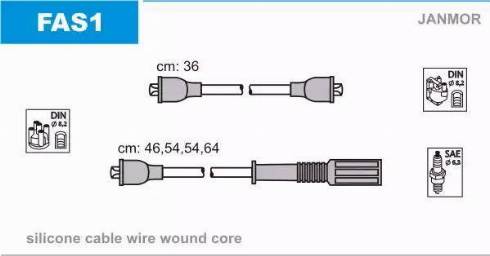 Janmor FAS1 - Ignition Cable Kit autospares.lv