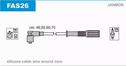 Janmor FAS26 - Ignition Cable Kit autospares.lv