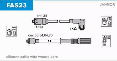 Janmor FAS23 - Ignition Cable Kit autospares.lv