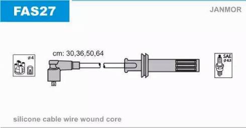 Janmor FAS27 - Ignition Cable Kit autospares.lv