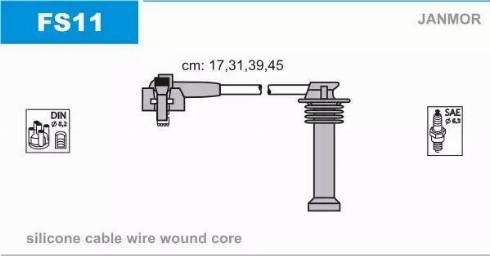 Janmor FS11 - Ignition Cable Kit autospares.lv