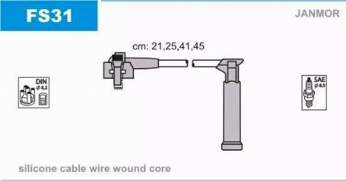 Janmor FS31 - Ignition Cable Kit autospares.lv