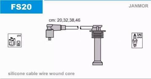 Janmor FS20 - Ignition Cable Kit autospares.lv