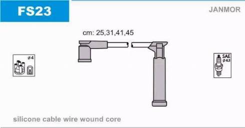 Janmor FS23 - Ignition Cable Kit autospares.lv